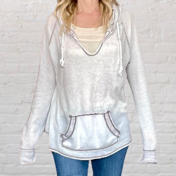 Glen Arbor Tissue Fleece Hoodie L Pink Y2K Vintage Pullover Cozy Fall Gift - Picture 5 of 10